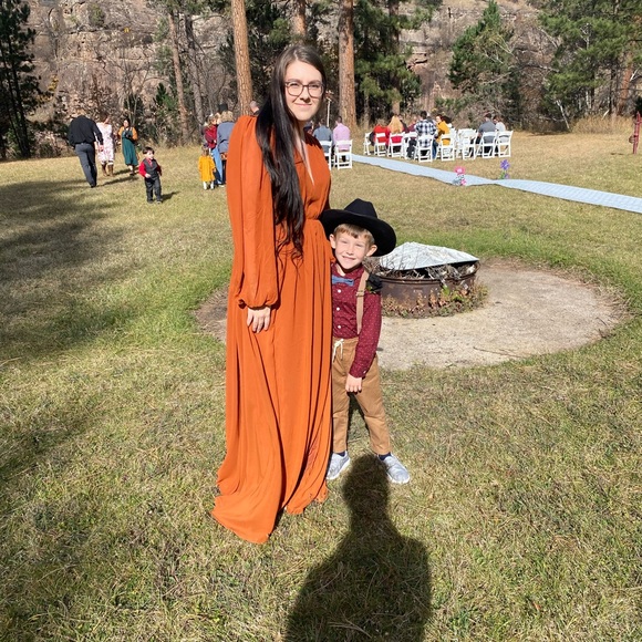 Burnt orange bridesmaids dress - Picture 2 of 3